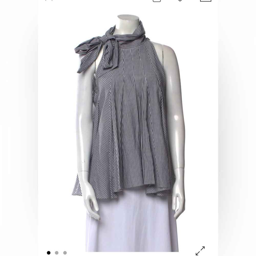 EUC Brunello Cucinelli Blouse size XS stripped Tie neck women’s